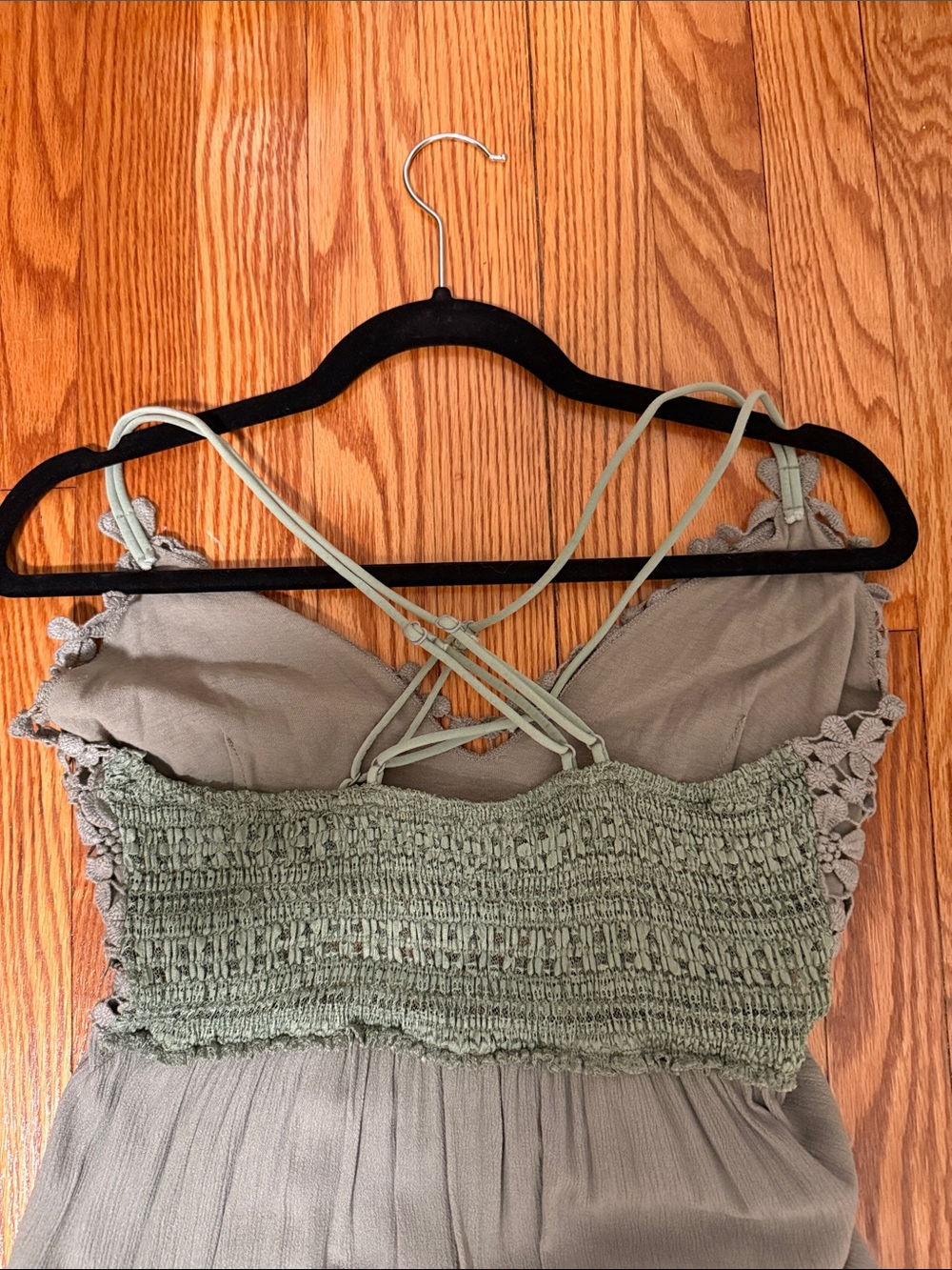 LA MIEL Sage Crochet Bodice Maxi Dress - Picture 2 of 4